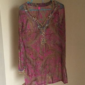 Indian design pink Tunic size M